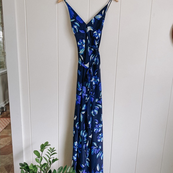 Yumi Kim Rush Hour Silk Maxi Dress Navy Floral - Picture 2 of 8